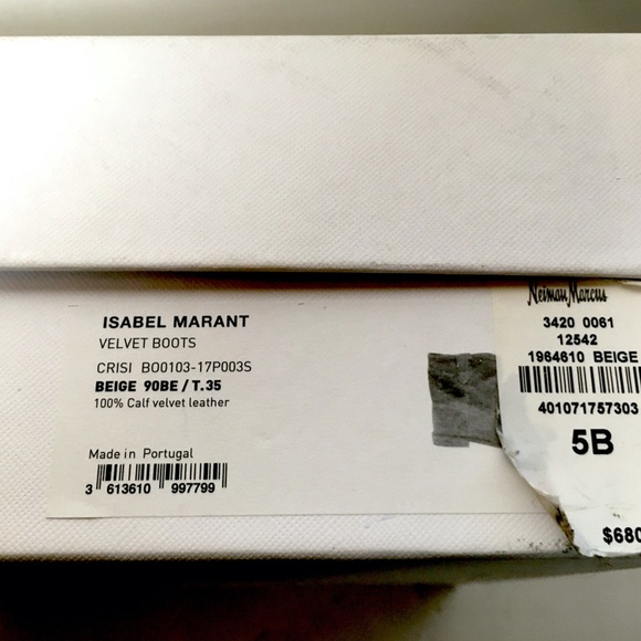 Isabel Marant Calf Leather Boots Size 5 New in Box - Picture 5 of 6